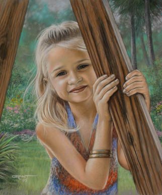 Gregory Graham Grant; Kayla, 2005, Original Pastel, 16 x 20 inches. Artwork description: 241  commissioned portrait of young girl, pastel ...