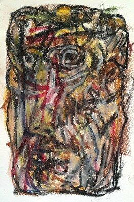 George Grant; Head Of A Man, 2023, Original Pastel Oil, 18 x 26 cm. Artwork description: 241 One of the portraits performed in abstract expressionism style.  It derives its power from immediate artistic impulse instead of predetermined approach, by pouring out what the Art itself creates through the hand of an artist.  Such works are always very lively, wild and pulsate with energy of ...