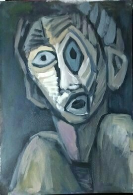 George Grant; Portrait Of Apprentice, 2021, Original Painting Oil, 26 x 38 cm. Artwork description: 241 True apprentice learns the hidden mysteries from his master.  We need to express the unseen meaning of ideas in our art. ...
