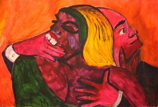 Mikhey Chikov; Tango, 2022, Original Painting Acrylic, 53.2 x 36.6 inches. Artwork description: 241 Passion, dance, fun and anticipation. ...