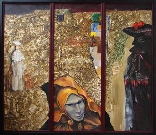 Areshidze George; Escape From Venice , 2012, Original Painting Oil, 110 x 90 cm. Artwork description: 241   mystic escape fear information magic    ...