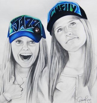 Grace Ryser; Melanie And Amanda Evans, 2011, Original Drawing Pencil, 11 x 12 inches. Artwork description: 241  Pencil and Prismacolor Twins ...