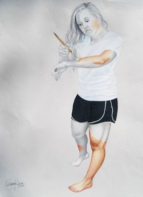 Grace Ryser; Self Creation, 2011, Original Drawing Pencil, 17 x 22 inches. Artwork description: 241  Prismacolor    ...