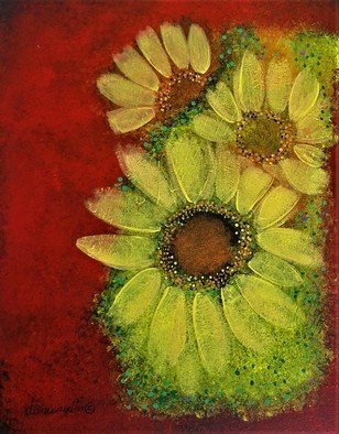 Donovan  Gibbs; Sunflower In Focus, 2019, Original Painting Acrylic, 20 x 16 inches. Artwork description: 241 My love for sunflowers and nature in general ...