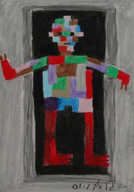 Harris Gulko; Mechanical Man, 2001, Original Painting Oil, 12 x 20 inches. Artwork description: 241 aEURoeNot until a machine can write a sonnet or compose a concerto because of thoughts and emotions felt, and not by the chance fall of symbols, could we agree that MACHINE equals BRAIN aEUR