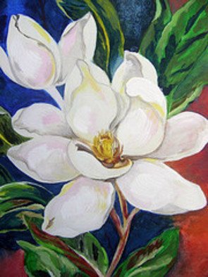 Helen Hachmeister; Magnolia, 2009, Original Painting Acrylic,   inches. Artwork description: 241  magnolia flower     ...