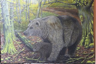 Hendik Azharmoko, , , Original Painting Oil, size_width{grizzly_bears-1498403547.jpg} X  
