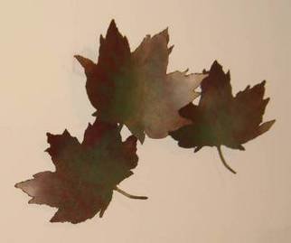 Bob Hill, 'Time To Change', 2006, original Sculpture Steel, 28 x 23  x 4 inches. Artwork description: 1911  Three large maple leaves float down on a sunny fall day; a glorious wall sculpture. ...
