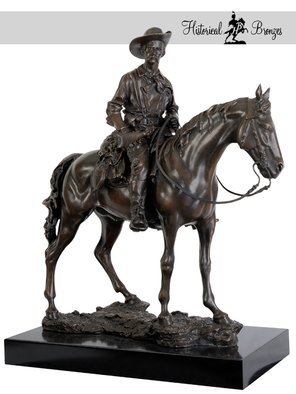Fernando  Andrea; Bronze Sculpture General ..., 2012, Original Sculpture Bronze, 7.5 x 17.3 inches. Artwork description: 241  i? 1/2General George Armstrong CusterSon of the Morning Stari? 1/2BY FERNANDO ANDREASCALE 16 BRONZE SCULPTURELIMITED EDITION 20 copiesCERTIFICATE OF AUTHENTICITY INCLUDEDWax Stamp and signature of the sculptorHISTORYInstantly recognizable as one of the top Wild West personalities, George A.  Custers fame spread all throughout the ...