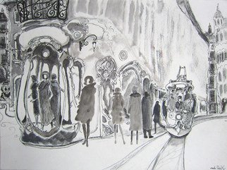 Carlos Pardo, 'New Boutique In Fashion Avenue', 2011, original Drawing Other, 12.5 x 9  x 0.1 inches. Artwork description: 2448     