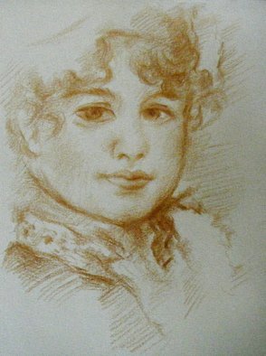 Waldemar A. S. Buczynski; After Pierre Auguste Renoir, 2011, Original Drawing Other, 15 x 25 cm. Artwork description: 241 After Pierre- Auguste Renoir. A copy/ study in Golden Brown Derwent pencil. ...