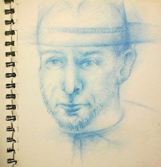 Waldemar A. S. Buczynski; Study Of Alan Park, 2008, Original Drawing Other, 210 x 297 mm. Artwork description: 241  A sketch of a Scottish migrant Alan Park ( 1942- 2011) executed on the 11th of November, 2008, Clifton Hill, Victoria, Australia.       ...