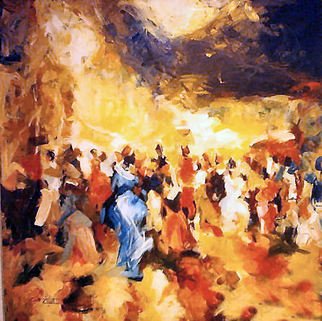 Al Shaikh Aldaw; Dance, 2010, Original Painting Acrylic, 100 x 100 cm. 