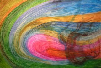 Eve Co; Out Of Control, 2011, Original Watercolor, 24 x 18 inches. Artwork description: 241 Title Out of ControlCompleted 01022011Size 24 x 18WatercolourSwirl studies.  Eachshape melds into the other.  Vibrant colors ranging from magenta, green, blue, yellow and black ...