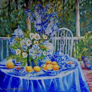 Ingrid Neuhofer Dohm; Luncheon On The Veranda, 2018, Original Painting Acrylic, 36 x 36 inches. Artwork description: 241 This is an original acrylic on canvas outdoor floral painting 36 x 36 inches. ...