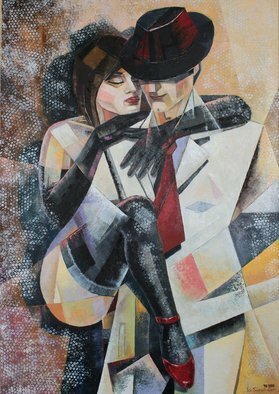 Ia Saralidze; Love And Tango, 2016, Original Painting Oil, 55 x 65 cm. Artwork description: 241 Love and tango, the dance, the man and the woman...