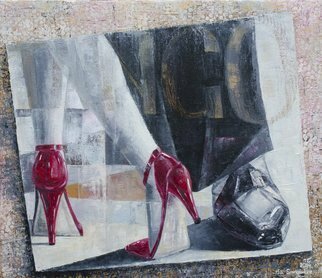 Ia Saralidze; Tango Dancing, 2013, Original Painting Oil, 43 x 49 inches. Artwork description: 241  tango, cubism, dance...