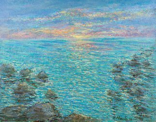 Irina Maiboroda, 'From A Project Impression...', 2016, original Painting Acrylic, 30 x 24  x 0.4 cm. Artwork description: 2103  landscape, abstract, impression, colorful, sun, morning, sea   ...