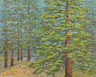 Irina Maiboroda, 'Large Pine and Forest', 2016, original Painting Acrylic, 30 x 24  x 0.3 cm. 