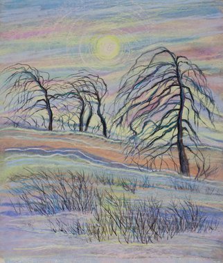 Irina Maiboroda, 'Spring Is Coming', 2016, original Drawing Pastel, 24 x 28  x 0.2 cm. Artwork description: 2103  landscape, abstract, impression, colorful, sun, morning, spring, forestwork is shipped with passepartout 50 A-- 40 cm      ...