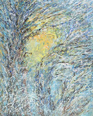 Irina Maiboroda, 'Winter Morning', 2016, original Mixed Media, 24 x 30  x 0.4 cm. Artwork description: 2103  landscape, abstract, imaginary, impression, colorful, forest, snow, sun, morning, winterwork is sold framed 35 A-- 45 A-- 2 cm  ...