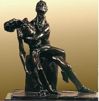 Martin Glick; AIDS Pieta, 2003, Original Sculpture Bronze, 18 x 18 inches. Artwork description: 241         This sculpture is one part of an AIDs monument that I have designed.  The whole of the sculpture would show all ways one can be infected with this dreaded disease.    ...