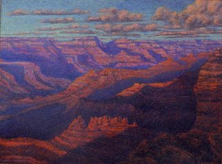 Roberto Ruschena; Grand Canyon At Sunset, 1997, Original Painting Oil, 40 x 30 inches. 