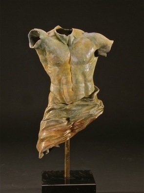 Jack Hill, 'Body Armor  draped torso', 2012, original Sculpture Bronze, 6 x 12  x 5 inches. Artwork description: 1911    Figurative work in fragmented formate  draped male torso/ fragmented  ...
