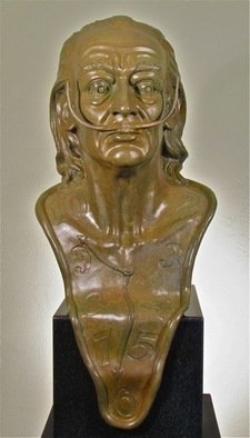 Jack Hill, 'Dali', 2011, original Sculpture Bronze, 12 x 24  x 10 inches. Artwork description: 1911  Interpretive portrait of Salvadore Dali ...