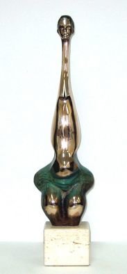 Jacques Malo; Deesse, 2005, Original Sculpture Bronze, 7 x 23 inches. 