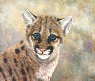 Jacquie Vaux; Cougar Cub, 2008, Original Watercolor, 16 x 14 inches. 