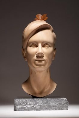 James Mcloughlin; Youth, 2011, Original Sculpture Wood, 8 x 10 inches. Artwork description: 241  Youth- Carved out of Limewood and Yew with a Polished Limestone base. ...