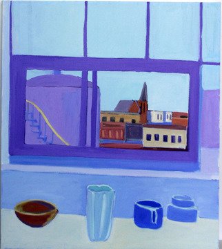 Jane Mcnichol; Vase Bowl Cup, 2012, Original Painting Oil, 24 x 30 inches. Artwork description: 241   This is a still life painting of a vase, bowl and cup by my Brooklyn studio window ...
