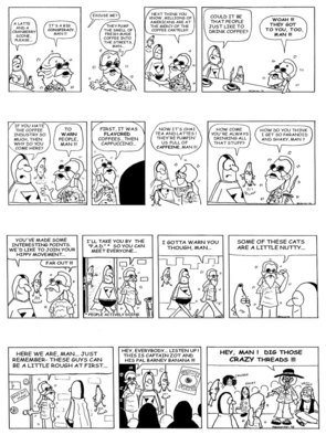 Jeff Brogowski; Captain Zot And Barney Banana, 1998, Original Comic, 7.5 x 10 inches. Artwork description: 241  This is my strip I've been working on. Maybe the time is right? ...