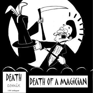 Jeff Brogowski; Death Comix  Magician, 2000, Original Comic, 7.3 x 7.3 inches. Artwork description: 241  Part of my Death Comix series from 2000 ...