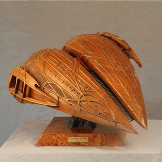 Jerry Cox; The Human Condition, 2007, Original Sculpture Wood, 22 x 12 inches. Artwork description: 241 Turned and carved mahogany, ebony, basswood and redwood burl. ...