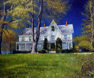 Thomas Jewusiak; American Farm House, 2007, Original Painting Oil, 24 x 20 inches. 