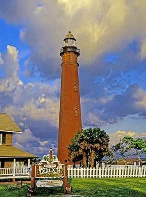 Thomas Jewusiak; Ponce Inlet Light House, 2007, Original Painting Oil, 20 x 26 inches. 
