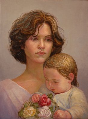 Judith Fritchman, 'Ponderings', 2010, original Painting Oil, 12 x 16  x 2 inches. Artwork description: 1911 LUKE 219  But Mary kept all these things and pondered them in her heart.  Mothers have always had hopes, dreams, and sometimes fears for their children Mary certainly had cause to ponder about her extraordinary child. Here she is pictured, cradling her infant son, Jesus. He holds ...