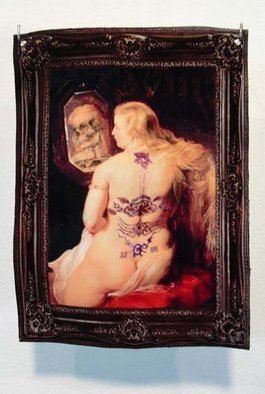 Jessica Goldfinch; Venus De Morte, 2010, Original Mixed Media, 2.5 x 5 inches. Artwork description: 241   Mixed Media on Shrinky Dink  ...