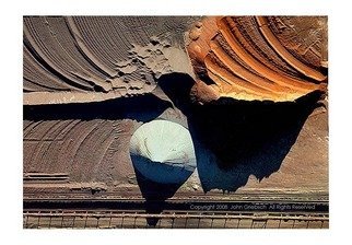 John Griebsch; Gary Indiana Ore Piles, 2008, Original Photography Color, 29 x 17 inches. Artwork description: 241 Aerial Photograph of piles of different types of iron ore at a steel mill.   Archival Print  edition of 25...