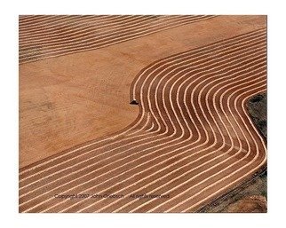 John Griebsch; Wheatfied And Tractor Nea..., 2008, Original Photography Color, 29 x 21 inches. Artwork description: 241  Aerial photograph of large scale agriculture Archival Print edition of 25...