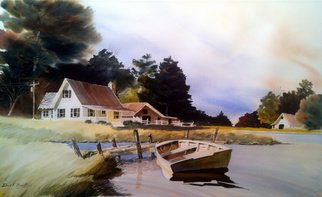 Don Bradford; Doc Jacksons Place, 2011, Original Watercolor, 24 x 17 inches. Artwork description: 241   My Michigan summer playground as a child.  ...