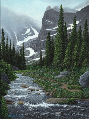 James Hildebrand; Rocky Mountain Stream, 2022, Original Painting Oil, 9 x 12 inches. Artwork description: 241 Rocky Mountain National Park...