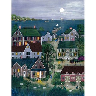 Janet Munro, 'Evening On Nantucket', 2015, original Giclee Reproduction, 12.5 x 18  inches. Artwork description: 1911  Evening on NantucketThese certified archival giclee reproductions are made with the most advanced technology. They retain the minute detail, subtle tints, blends and feel of the original painting - and are of the same high quality as gicle prints being shown in major museums and galleries, such ...