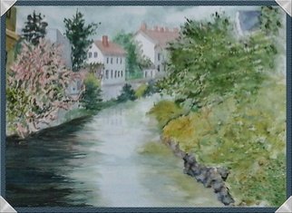 Joanna Batherson; Small Stream In Austria, 2015, Original Watercolor, 20 x 16 inches. Artwork description: 241   This is from a friend's photo.  I was in awe of this scene.  ...