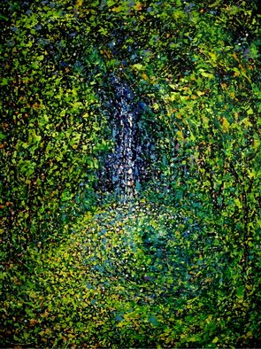 John E Metcalfe; Falling Waters, 2015, Original Painting Acrylic, 30 x 40 inches. Artwork description: 241  Florida, Artist, Original, Acrylic, contemporary fauvism, impressionism, expressionism, pointillism, color, light, texture, ...