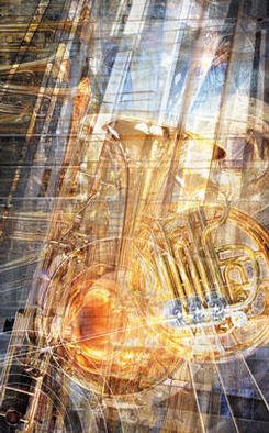 John Peter Glover; Composition For Brass, 2003, Original Other, 18 x 29 inches. Artwork description: 241 Part of a five part series based on a symphonic theme as a visual artist perceives the various orchestral groups of musical instruments...