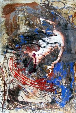 Jorge Arcos; Connection, 2007, Original Mixed Media, 32 x 48 inches. Artwork description: 241   An abstract expressionist mixed media painting on wood. ...