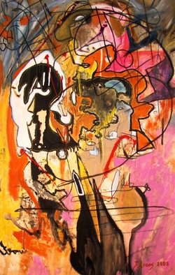 Jorge Arcos; Hunter, 2008, Original Painting Acrylic, 35 x 57 inches. Artwork description: 241   An abstract expressionist acrylic painting on canvas. ...